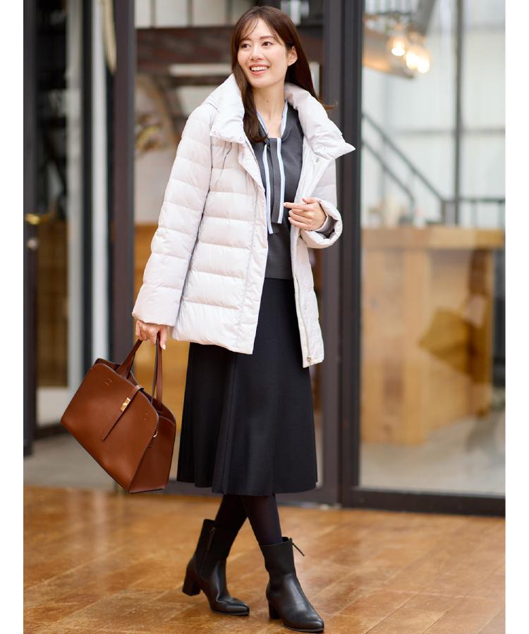 定番人気】フーデッドミドルダウンコート（ダウンジャケット/コート