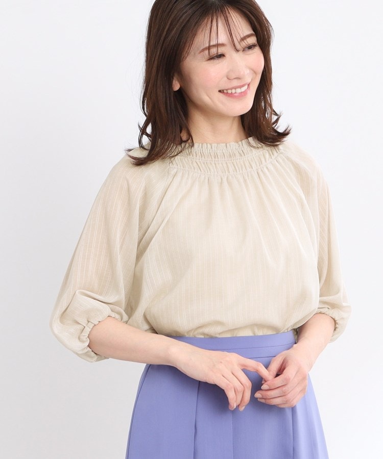 洗える】シャーリングデザインブラウス（シャツ・ブラウス） | Reflect