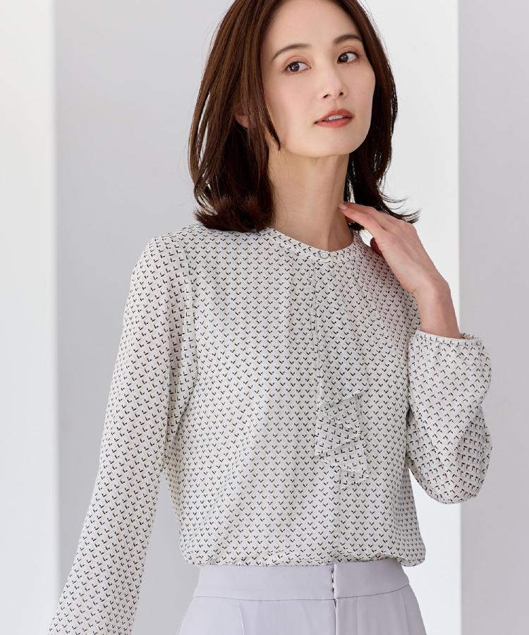 フロントフリルシフォンブラウス（シャツ・ブラウス） | Reflect