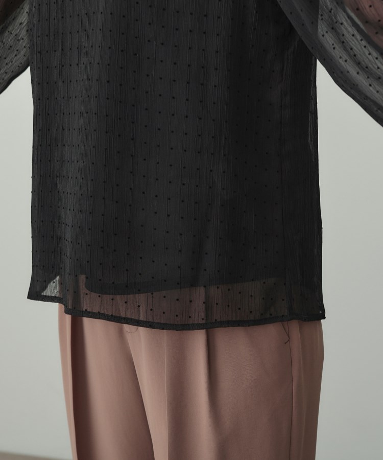 フロッキードットブラウス（シャツ・ブラウス） | INDIVI