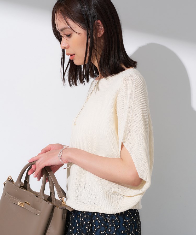 洗える／清涼感】コクーンシルエットニット（ニット/セーター