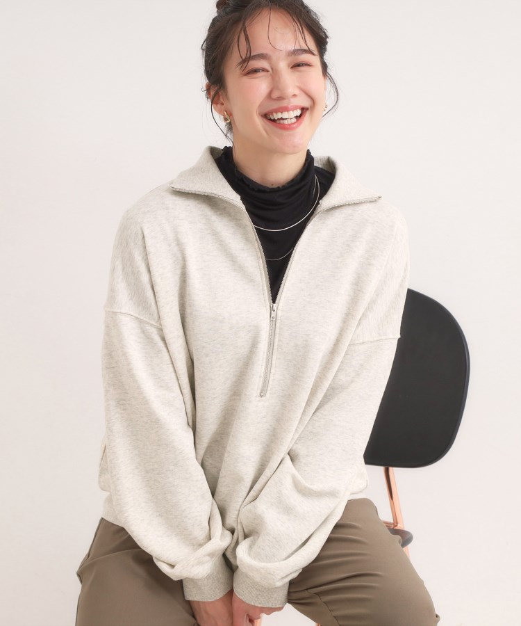 8色の選べる楽しさ ハーフジップ オーバーサイズスウェット