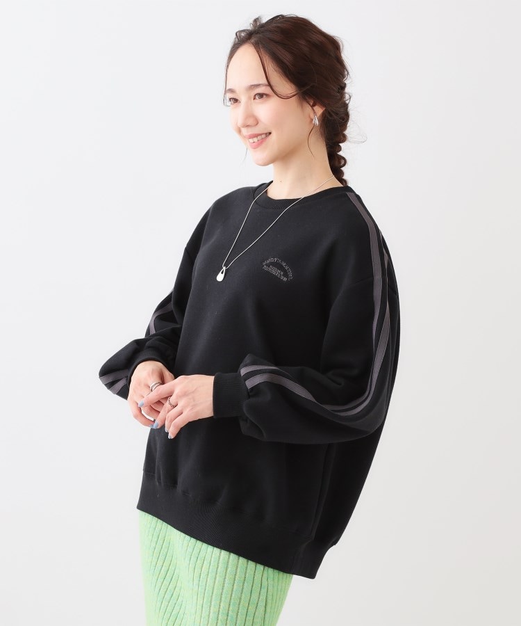 洗える/S-LL】あったかライン入り裏起毛スウェット（スウェット