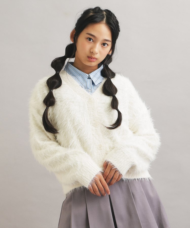 ウォッシャブルロゴシャギーニットカーディガン（カーディガン/ボレロ