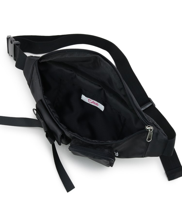 ダブルポケットリボン付きウエストバッグ（ボディバッグ・ウエスト