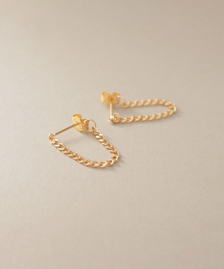 K18キヘイチェーン フープピアス（ピアス） | COCOSHNIK（ココシュ