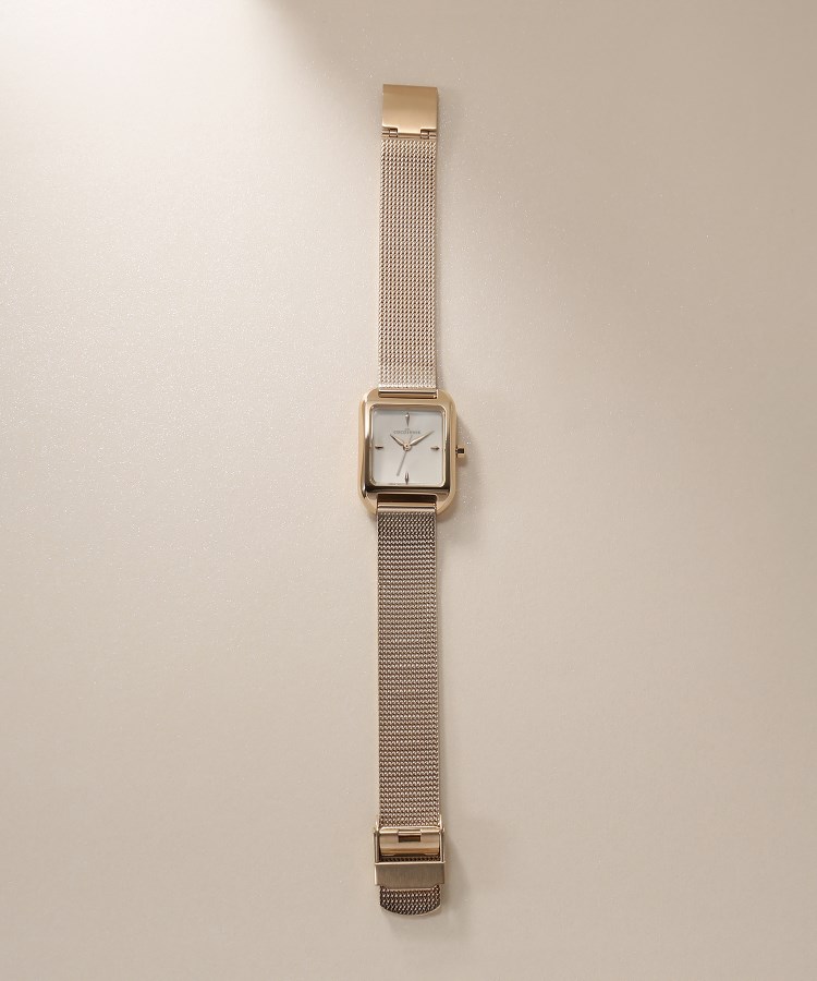 RGスクエアメッシュベルト ウォッチ（ゴールド）（腕時計