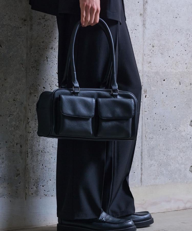 ダブルフラップミニボストン ユニセックス／シーズンレス（ボストン