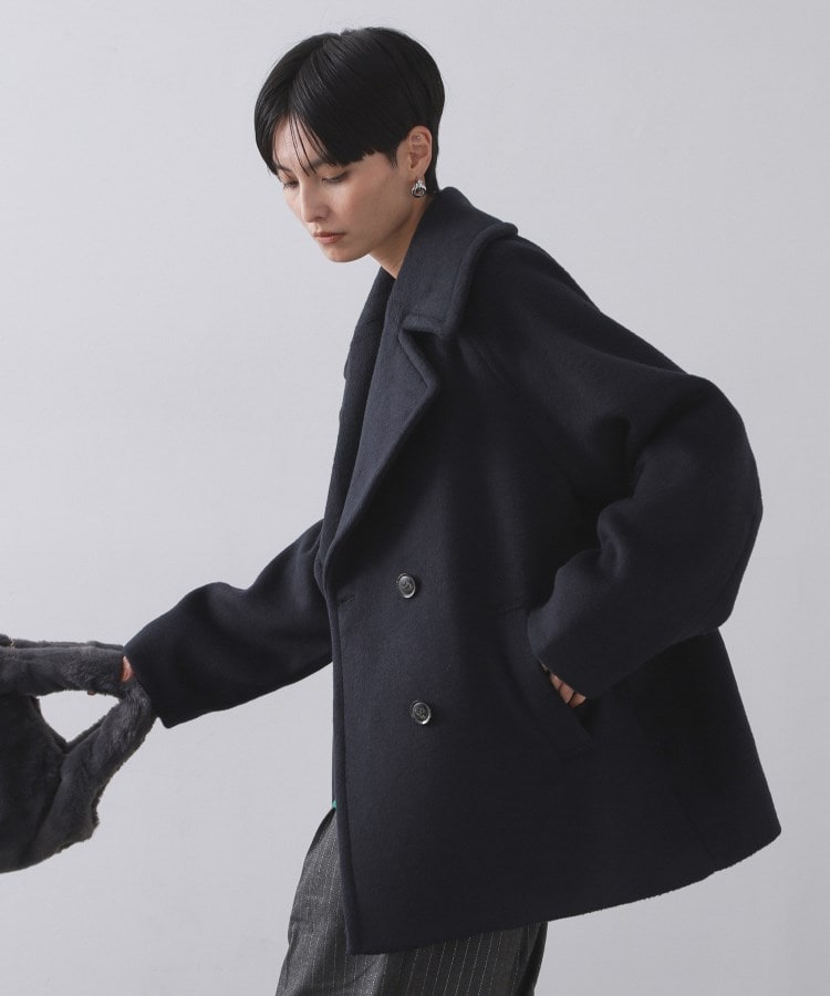 カシミヤブレンドウールミドルピーコート（Pコート） | OPAQUE.CLIP