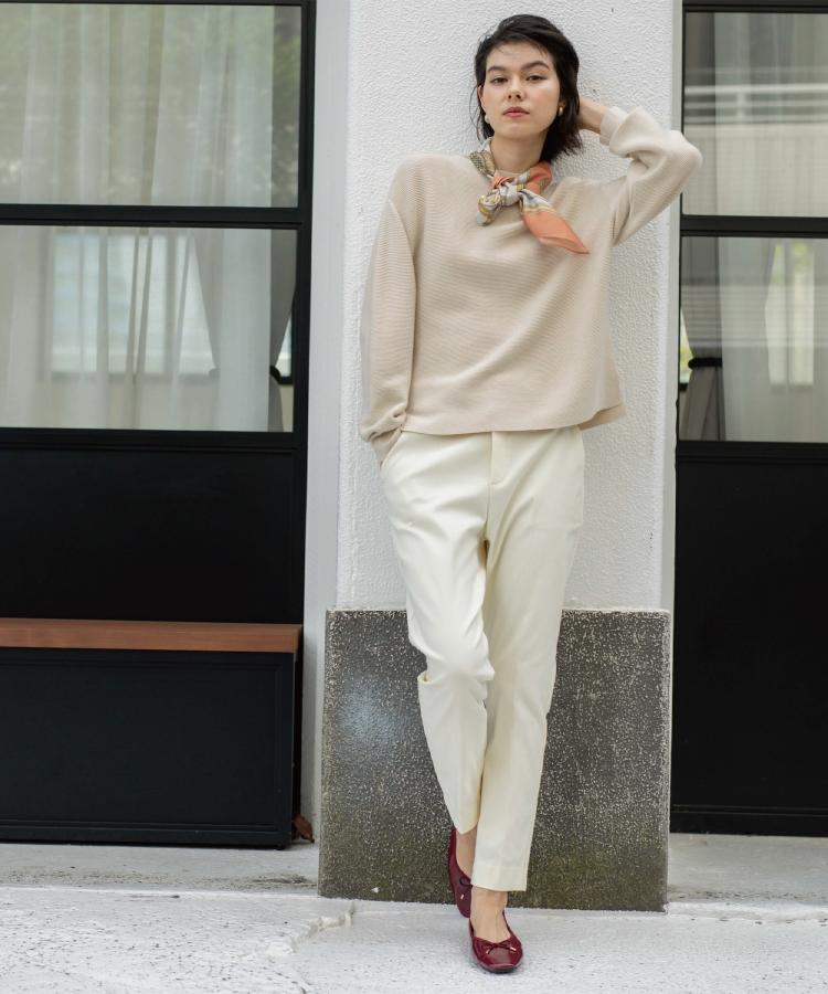 ラメガーターボートネックニット【洗濯機OK】（ニット/セーター