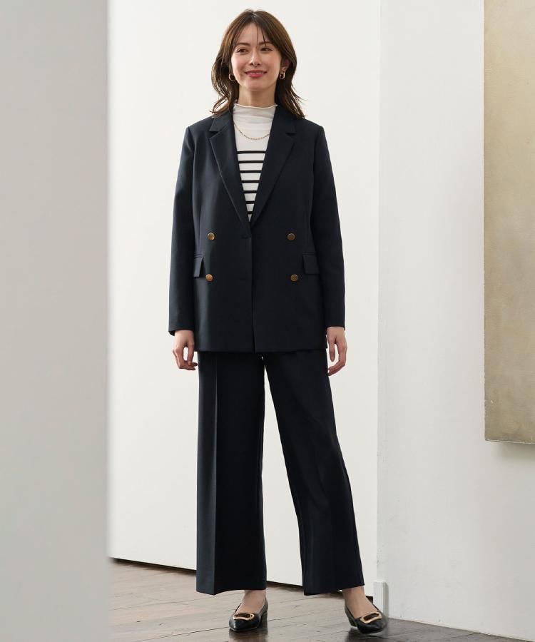 金ボタンダブルブレストテーラードジャケット/セットアップ対応