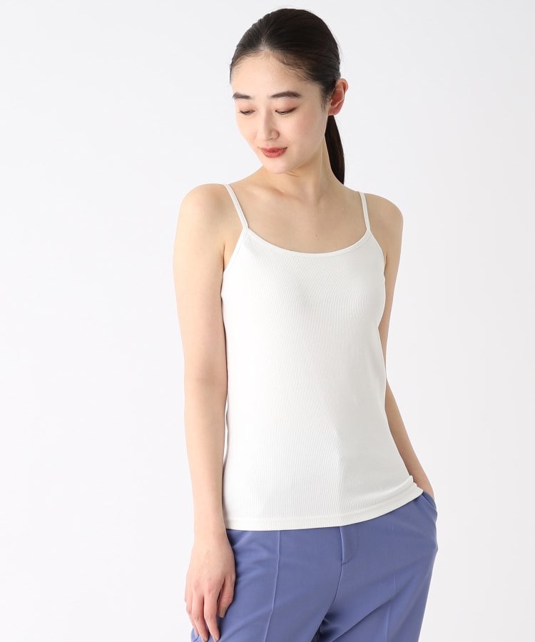リブキャミソール【洗濯機洗い可】（タンクトップ・キャミソール