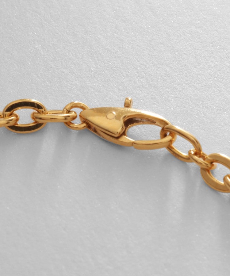 シルバー デザインチェーン フラットオーバルリンクブレスレット GP