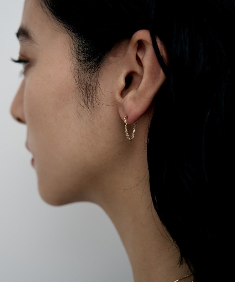 K10スクリューチェーン フープピアス（ピアス） | COCOSHNIK ONKITSCH