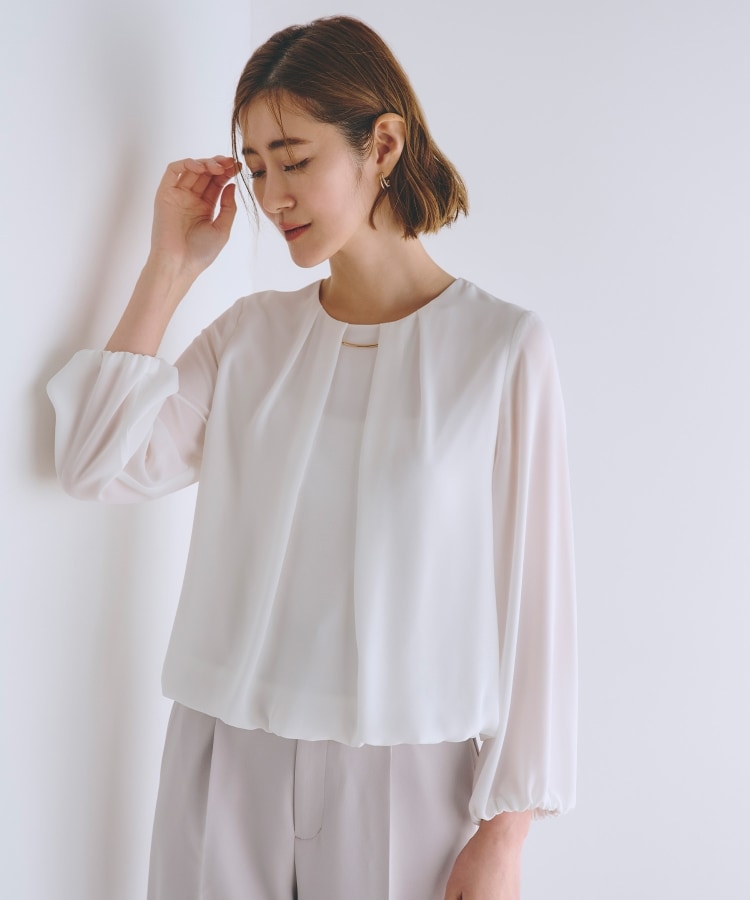 シフォンジョーゼットタックブラウス（シャツ・ブラウス） | grove