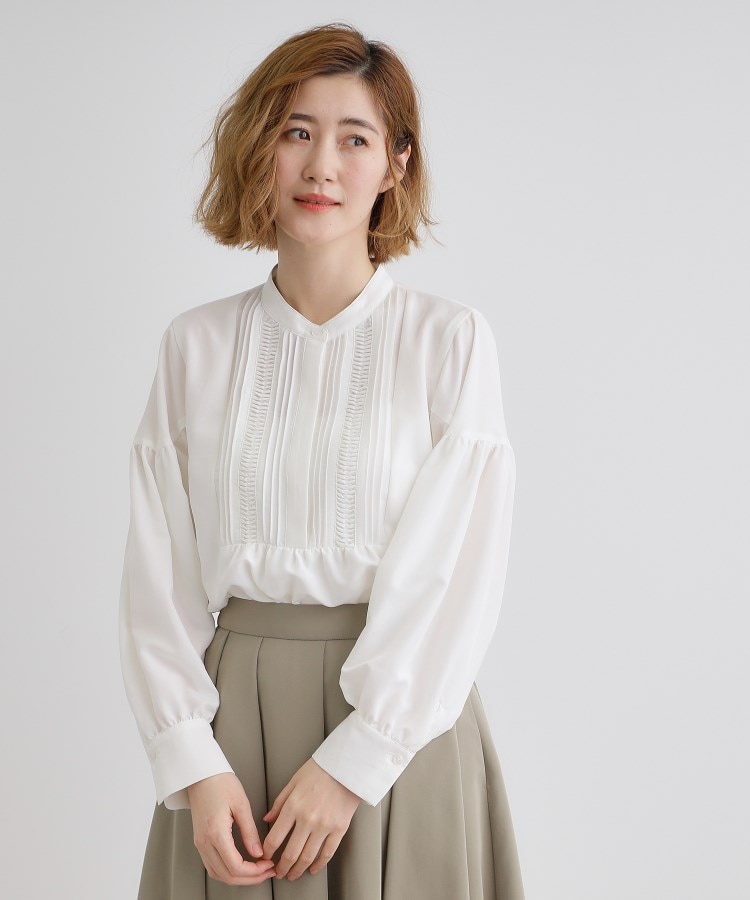 ピンタックボリュームスリーブブラウス（シャツ・ブラウス） | grove
