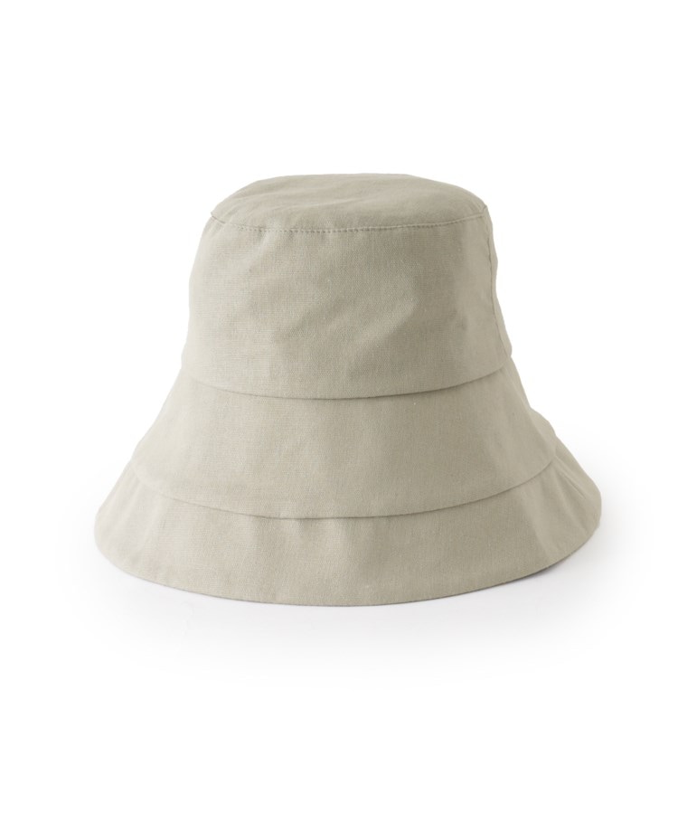 綿麻混カサブランカワイドブリムハット【UVカット・サイズ調整