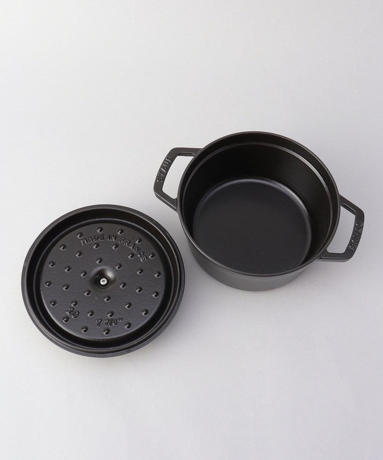 ◇Staub R20cmブラック＋ボウル×2ps セット ＜staub ストウブ＞（鍋