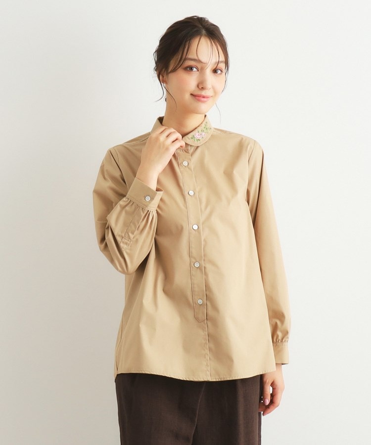 襟刺繍】ラウンドカラーブラウス（シャツ・ブラウス） | LAURA ASHLEY