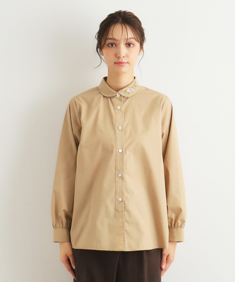 襟刺繍】ラウンドカラーブラウス（シャツ・ブラウス） | LAURA ASHLEY