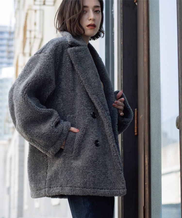 フェイクボア コクーンPコート（Pコート） | OPAQUE.CLIP（オペーク