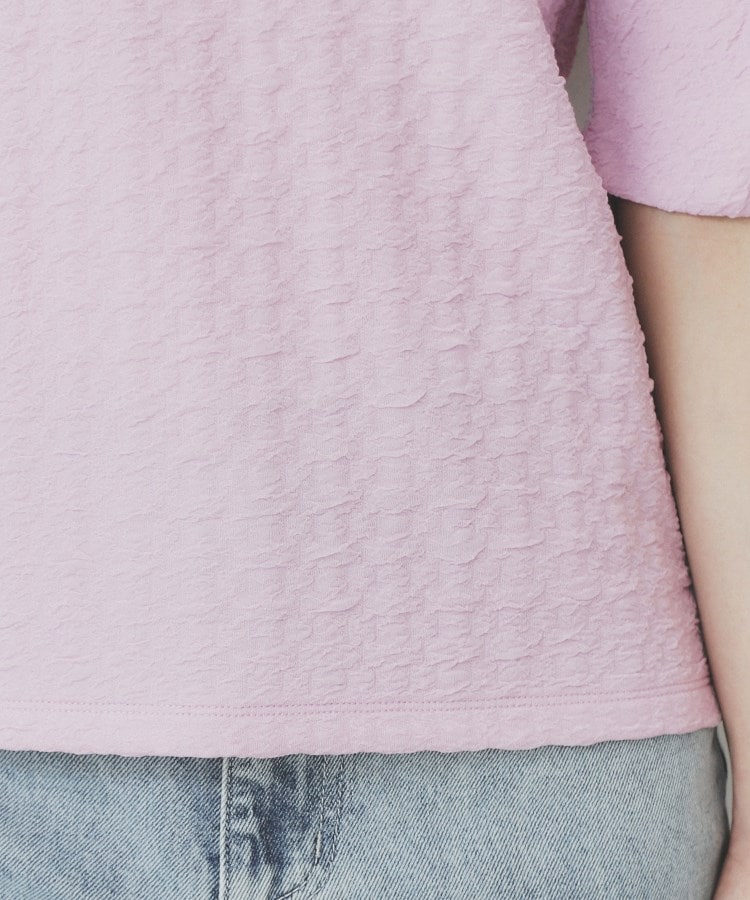 シボジャカードタックギャザートップス【洗濯機洗い可】（カットソー