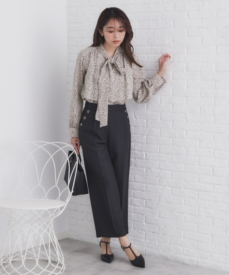 5color/XS-LLsize》レイヤードボウタイブラウス【洗濯機洗い可