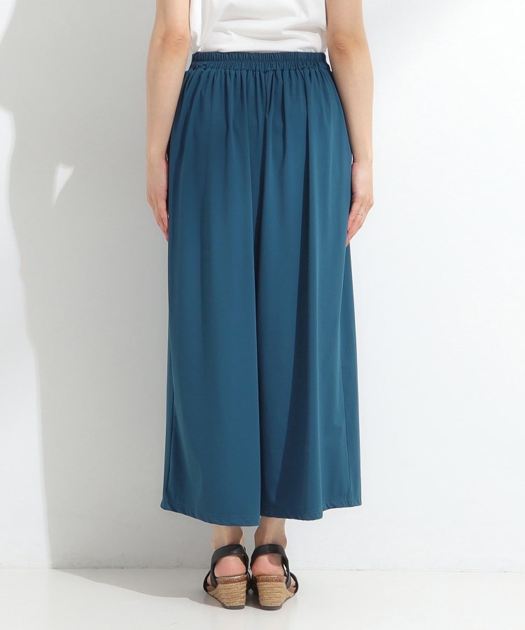 S-LL/ひんやり】さらさらストレッチ ガウチョパンツ（フルレングス