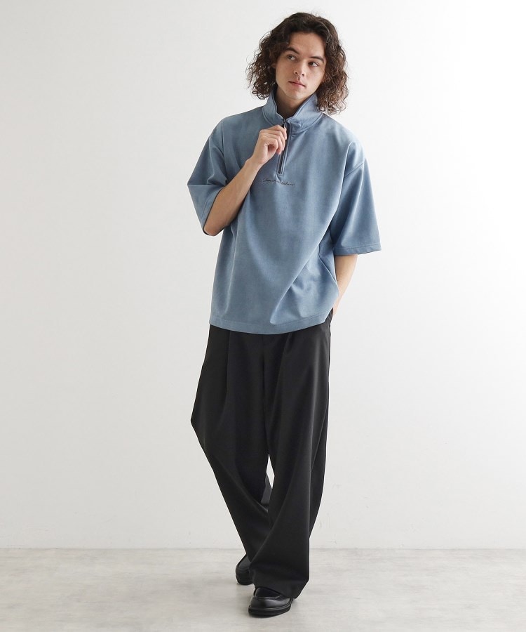 ポンチスエードハーフジップカットソー（カットソー） | tk.TAKEO