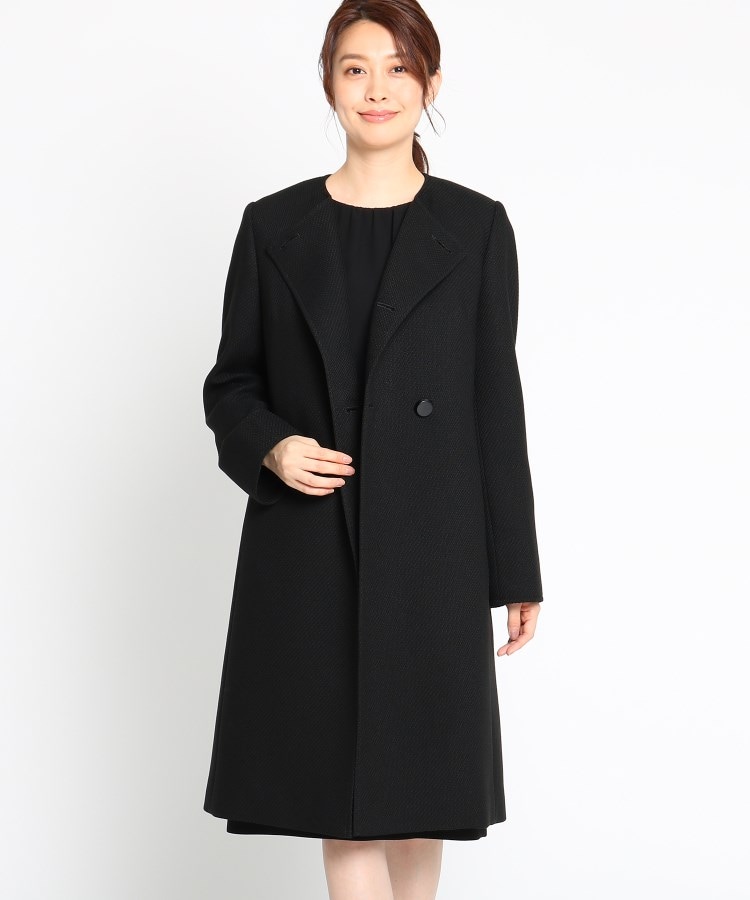 礼服・喪服・ブラックフォーマル】INDIVI 2WAYツイードコート（ノー
