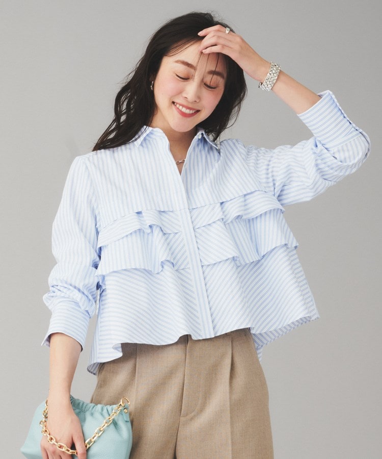 MARILYN MOON】レイヤードラッフルブラウス（シャツ・ブラウス