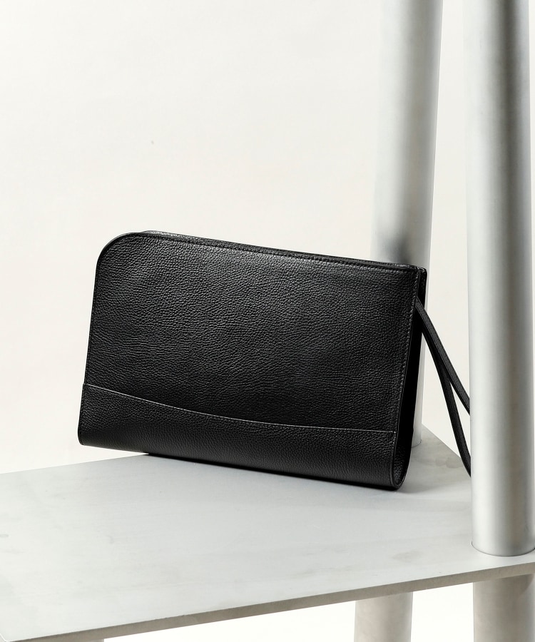 冠婚葬祭】ブラックレザー クラッチバッグ（クラッチバッグ） | TAKEO