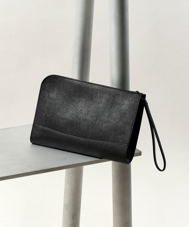 冠婚葬祭】ブラックレザー クラッチバッグ（クラッチバッグ） | TAKEO