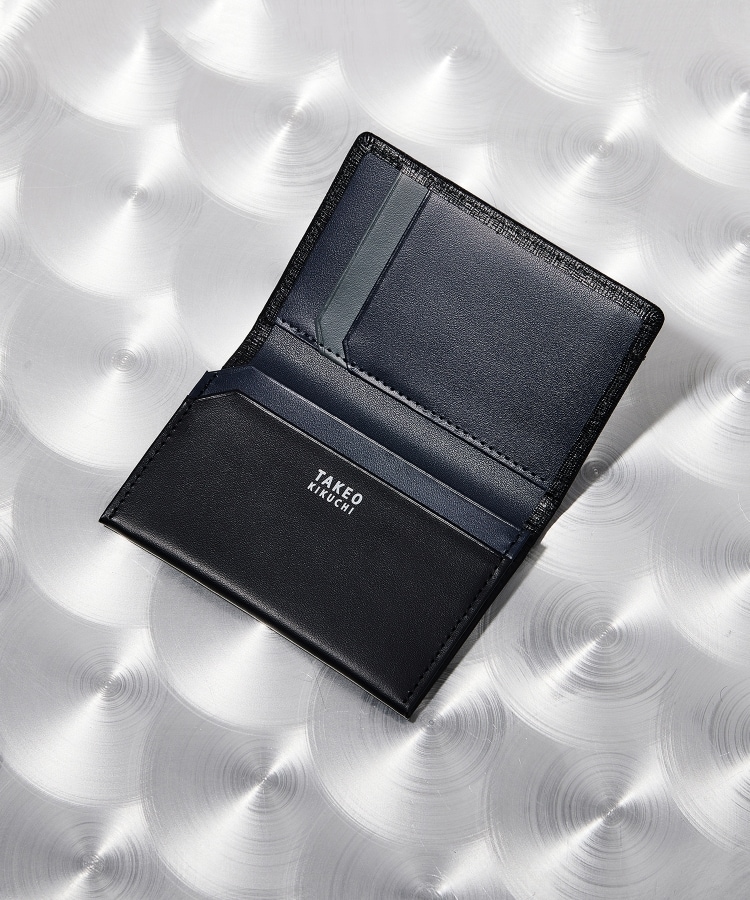 配色型押しレザー名刺入れ&ICカード段付き（名刺入れ） | TAKEO