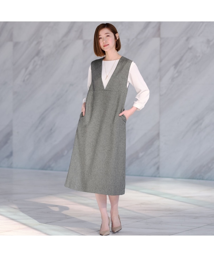 洗える】ジャンパースカート（マキシ・ロングワンピース） | ANCHOR