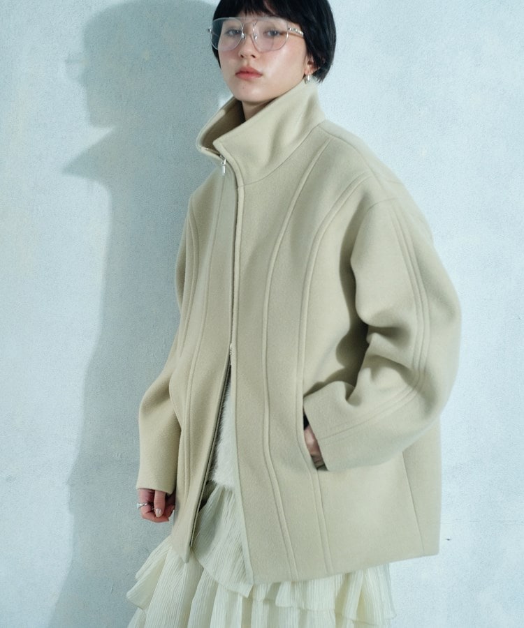 wool volume short coat（スタンドカラーコート） | CODE A（コード