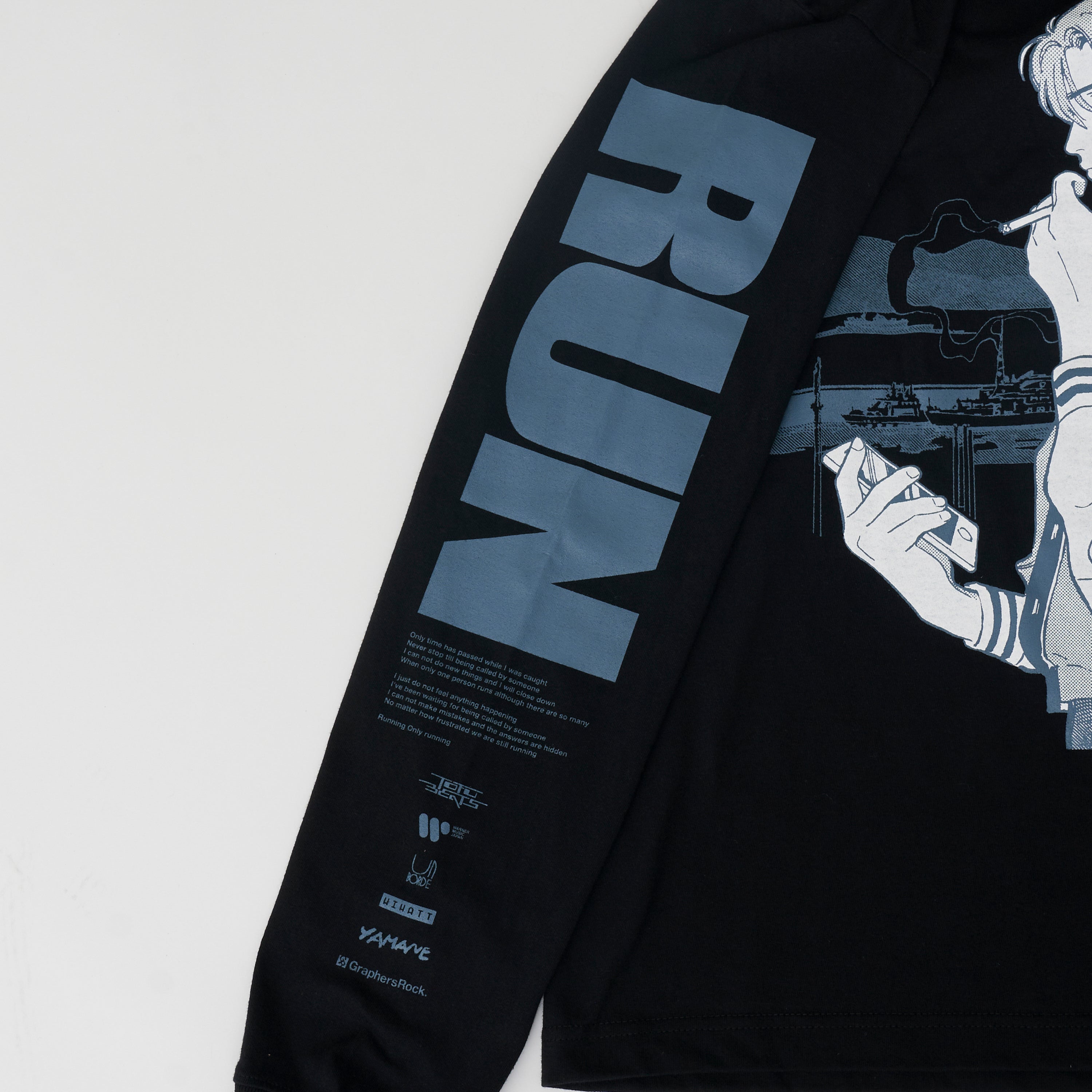 10th anniv. 「RUN」Long Sleeve T-Shirt BLACK – ワーナー