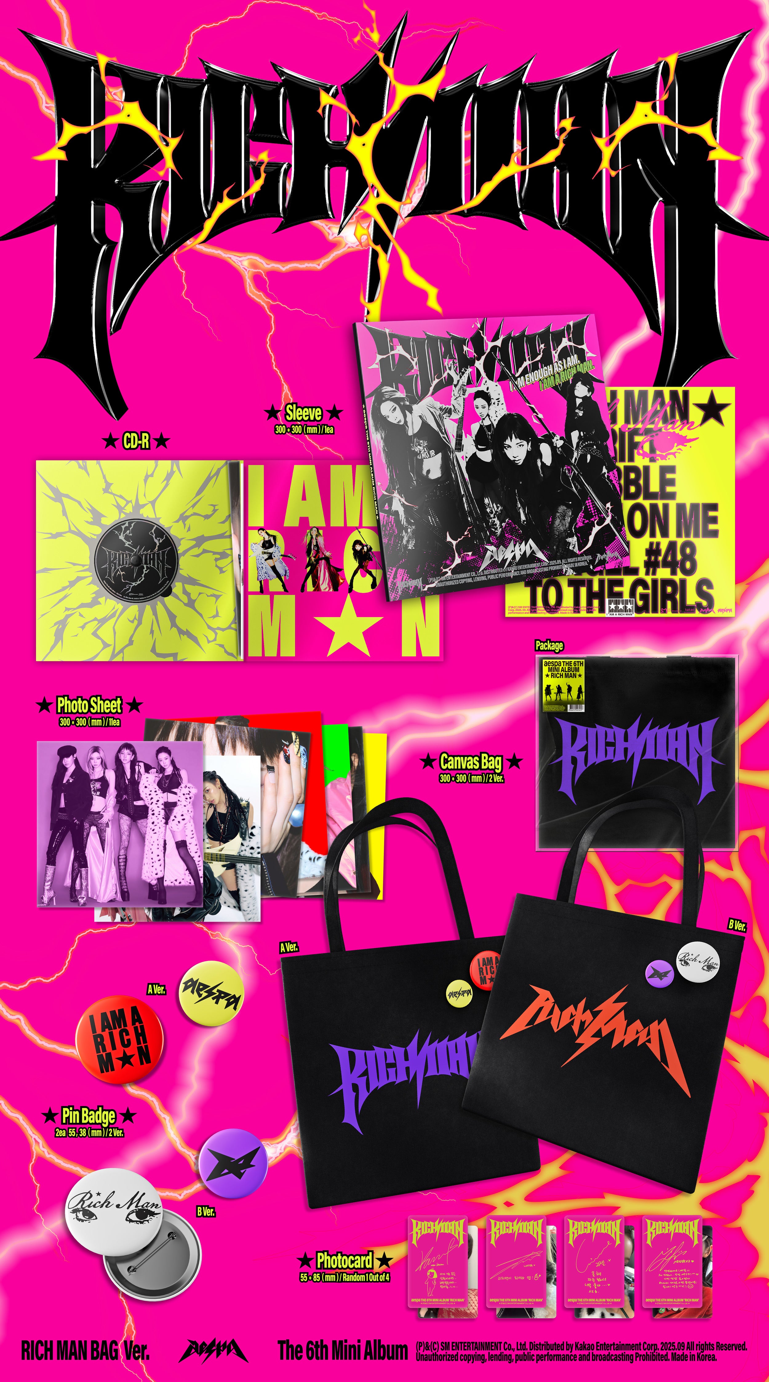 The 6th Mini Album 'Rich Man' (RICH MAN BAG Ver.) – ワーナー