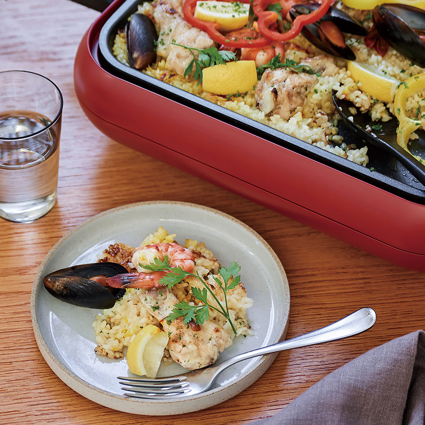 recolte（レコルト） ホットプレート レッド RHP-1(R) |キッチン用品