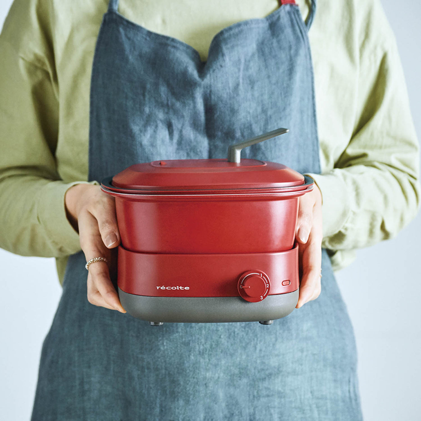 recolte（レコルト）ポットデュオ キャレ レッド RPD-4(R) |キッチン