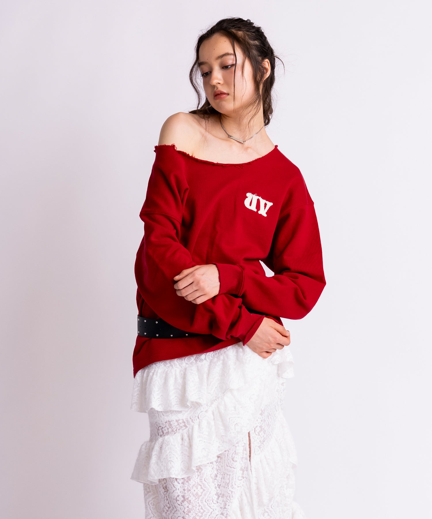 カットオフワンショルダールーズスウェット｜ACLENT（アクレント）