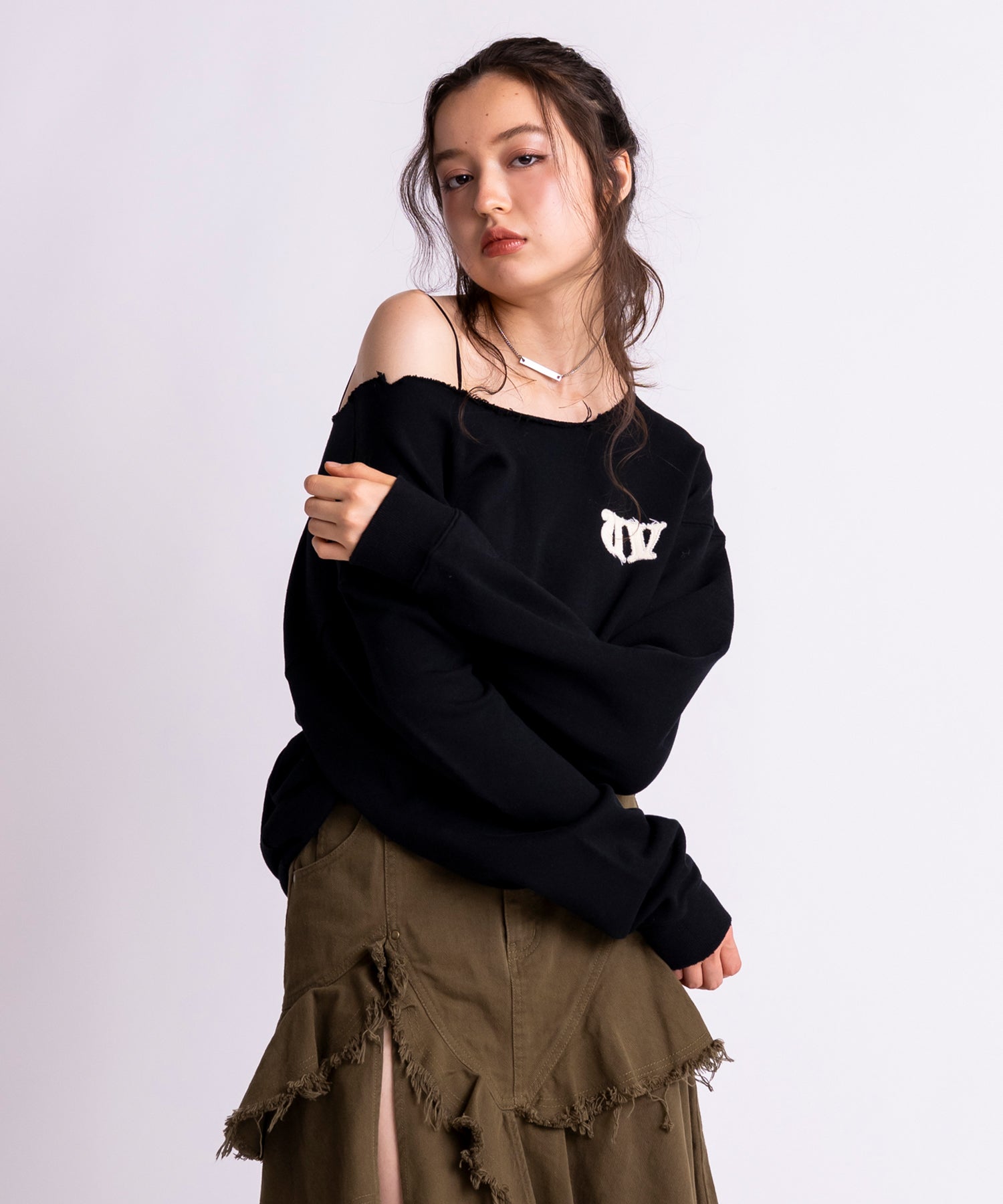 カットオフワンショルダールーズスウェット｜ACLENT（アクレント）