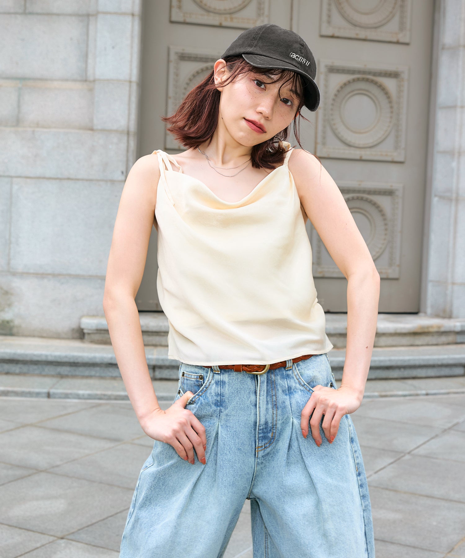 miyu×ACLENT】サテンドレープキャミソール｜ACLENT（アクレント）