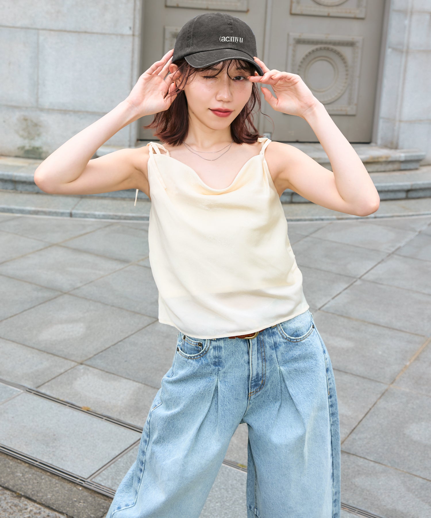 miyu×ACLENT】サテンドレープキャミソール｜ACLENT（アクレント）