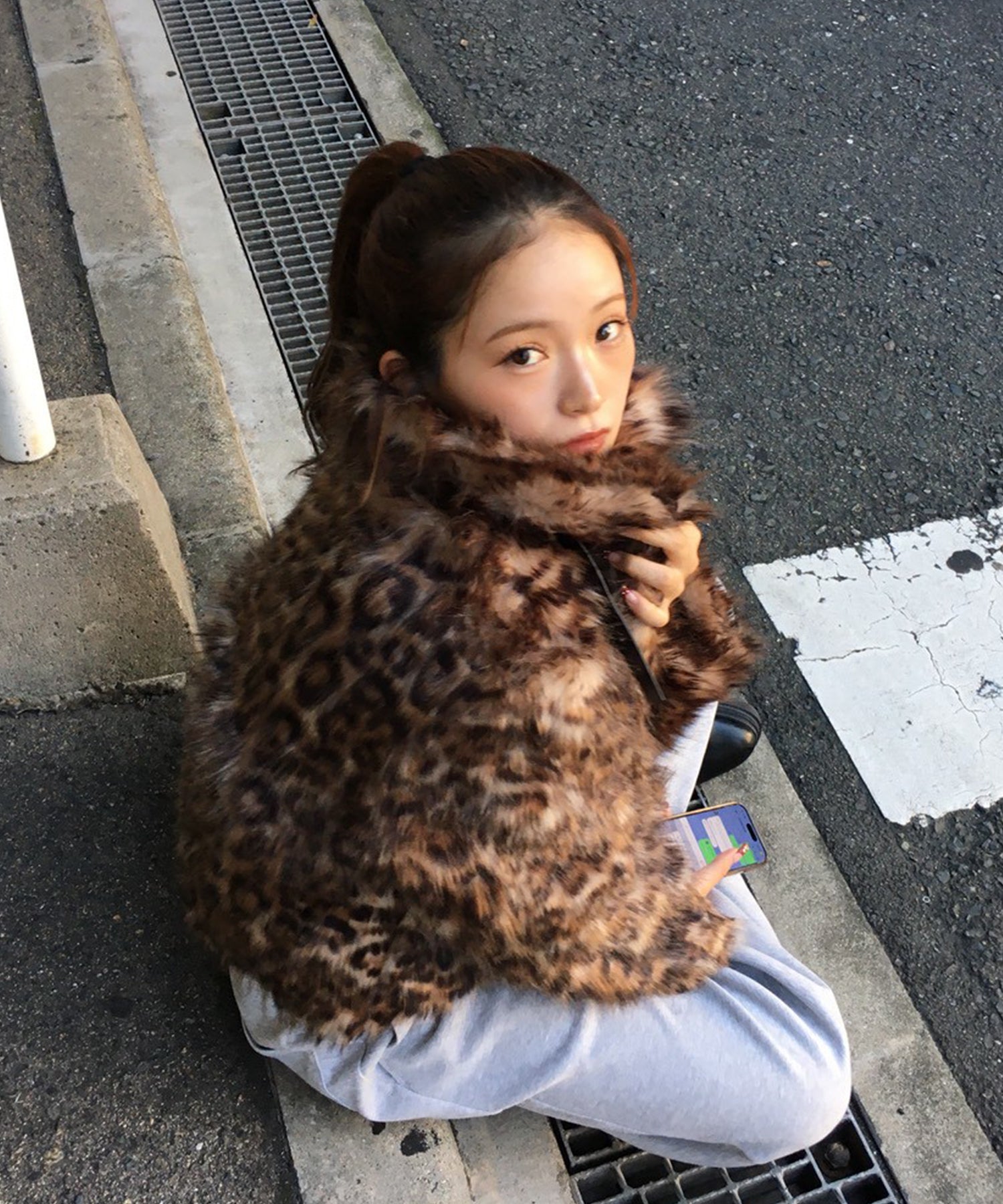 Fauxファースタンドカラーコート｜ACLENT（アクレント）