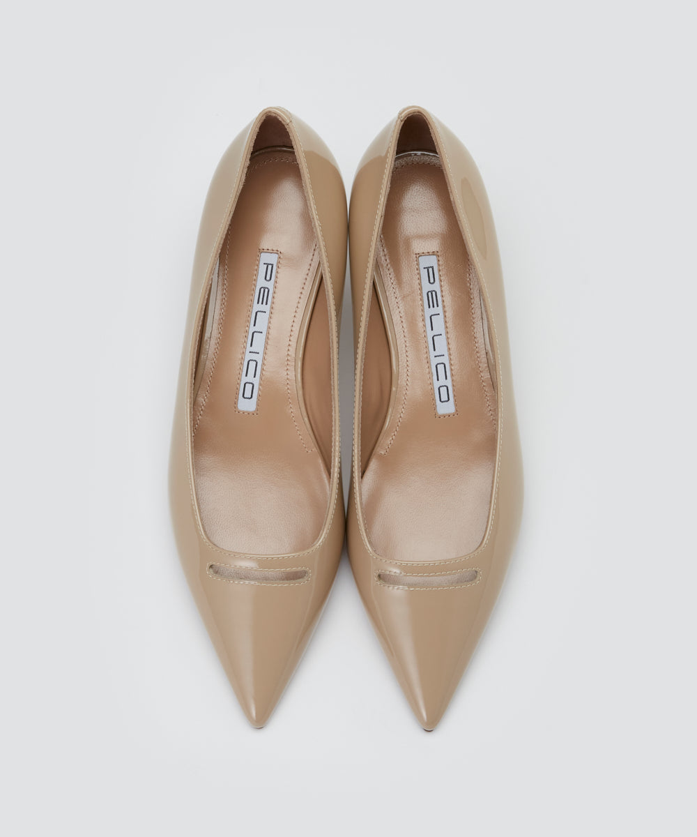PELLICO | アネッリ エナメル パンプス 1.0cm BEIGE - アマン