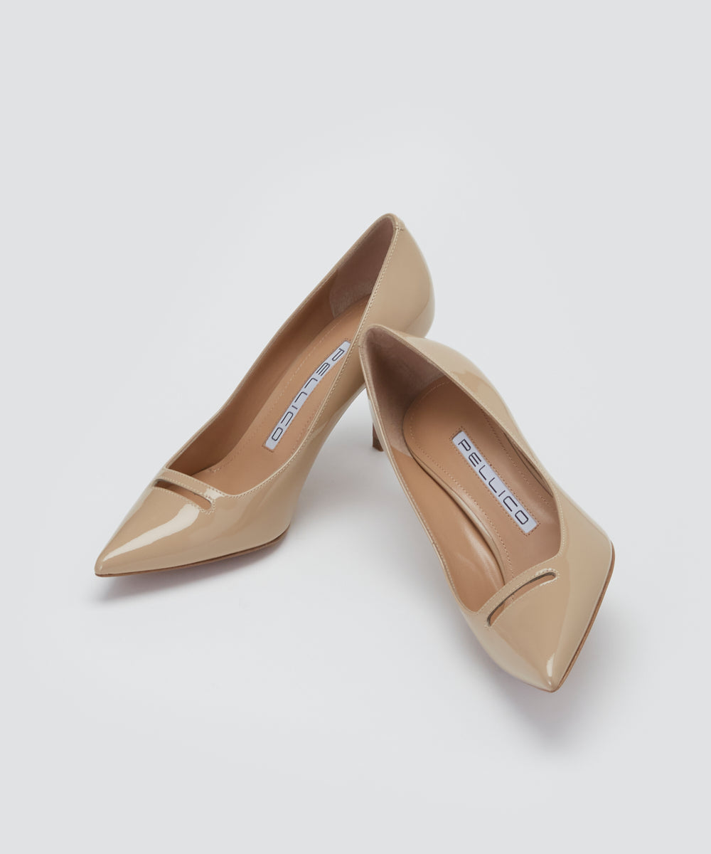 PELLICO | アネッリ エナメル パンプス 8.0cm BEIGE - アマン