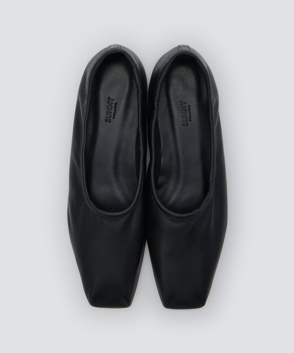 PELLICO SUNNY | スムースレザー フラットシューズ 1.0cm BLACK