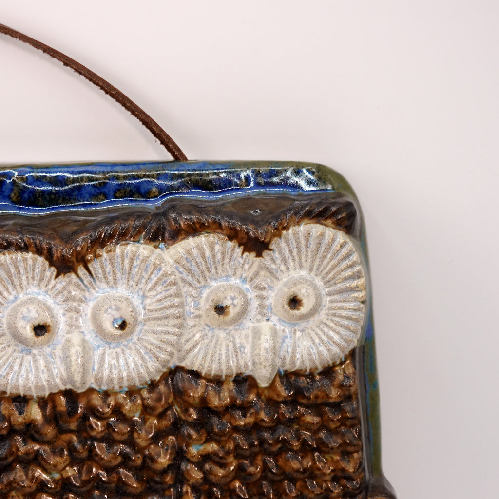 陶板 3羽のフクロウ ウィリー・フィッシャー スウェーデン EGO Willy