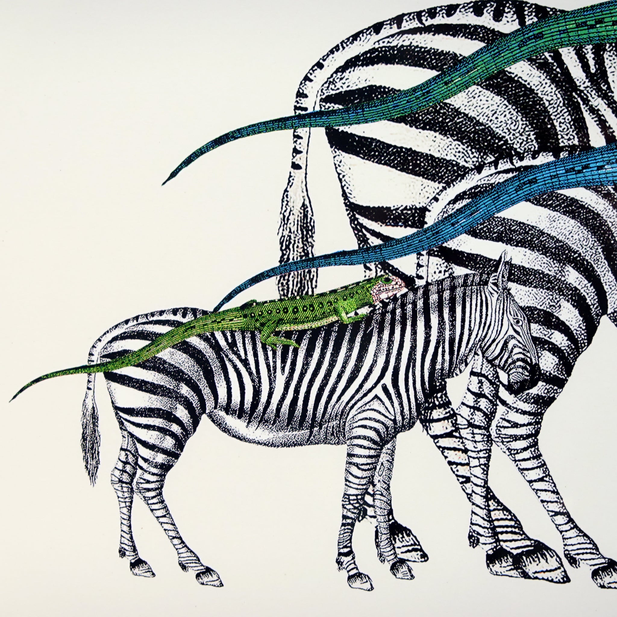 Okay 馬 しまうま 絵画 馬と少女」